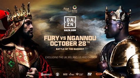 Oct 28, 2023 · Tyson Fury 1/20. Francis Ngannou 8/1. Draw 40/1. Quotes corner. Tyson Fury: "It's happening. He's the bull, I'm the matador! 99.999 percent of the time, the matador wins! Francis Ngannou is a big ... 